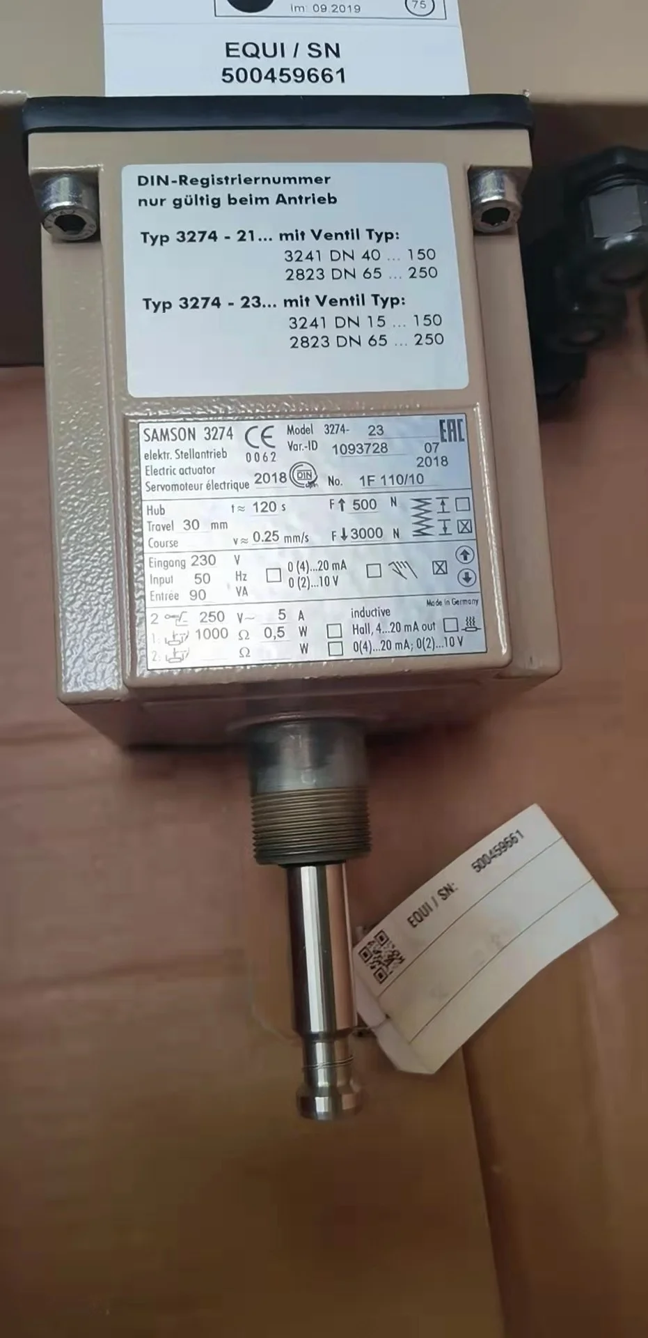 Новый оригинальный подходит для Samson клапан кондиционера позиционный 3274-23 1093728