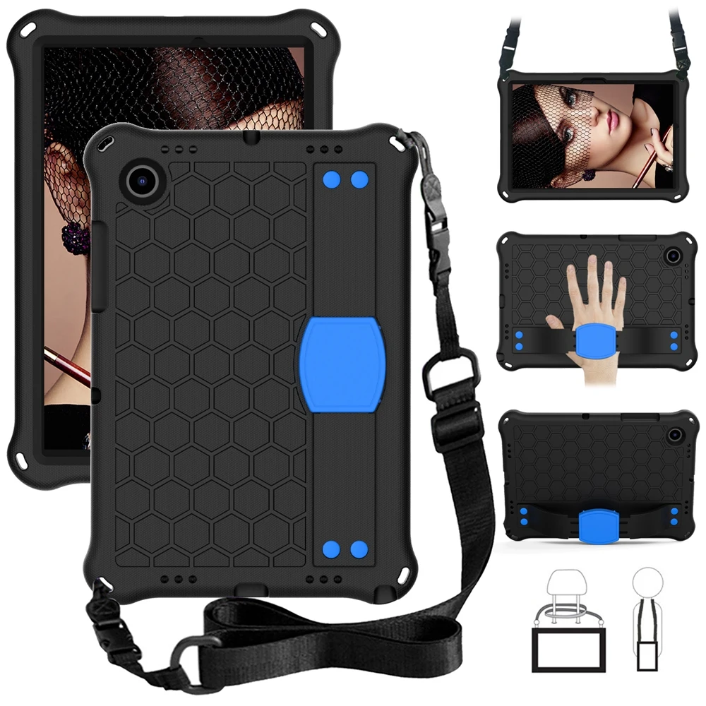 para Samsung Galaxy Tab a8 2022 Case à Prova de Choque Tablet Capa para Galaxy a8 10.5 Sm-x200 X205 com Alça de Ombro Ficar Case Crianças
