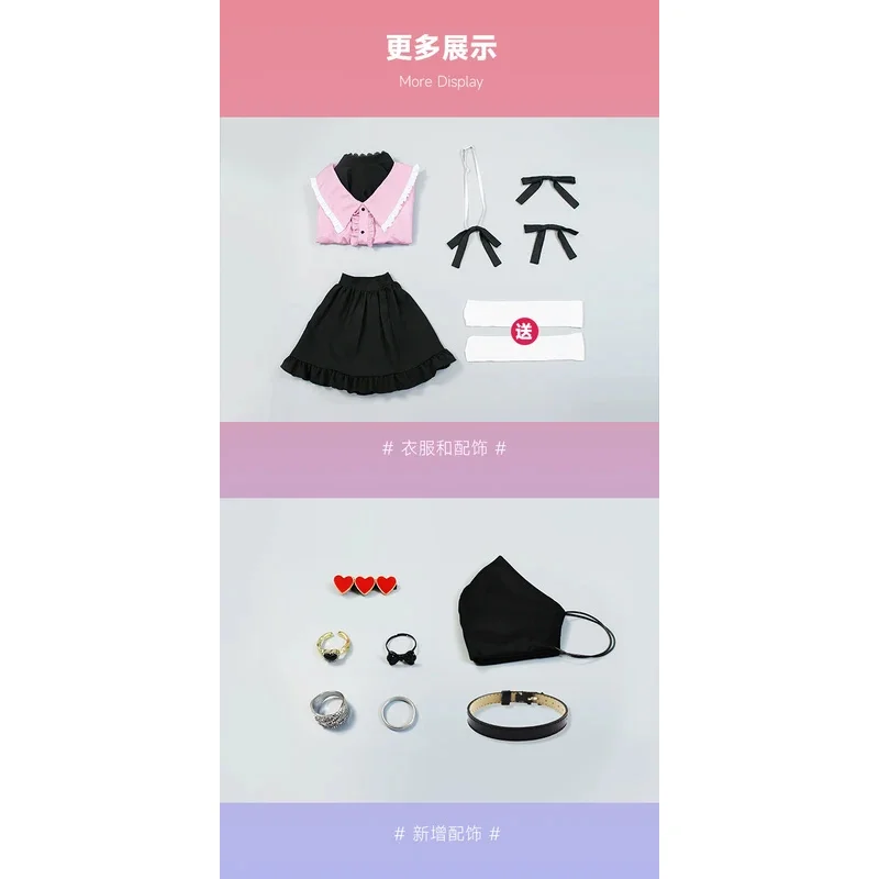 Вампир Мику карнавальный костюм парик косплей аниме розовое кавайное платье