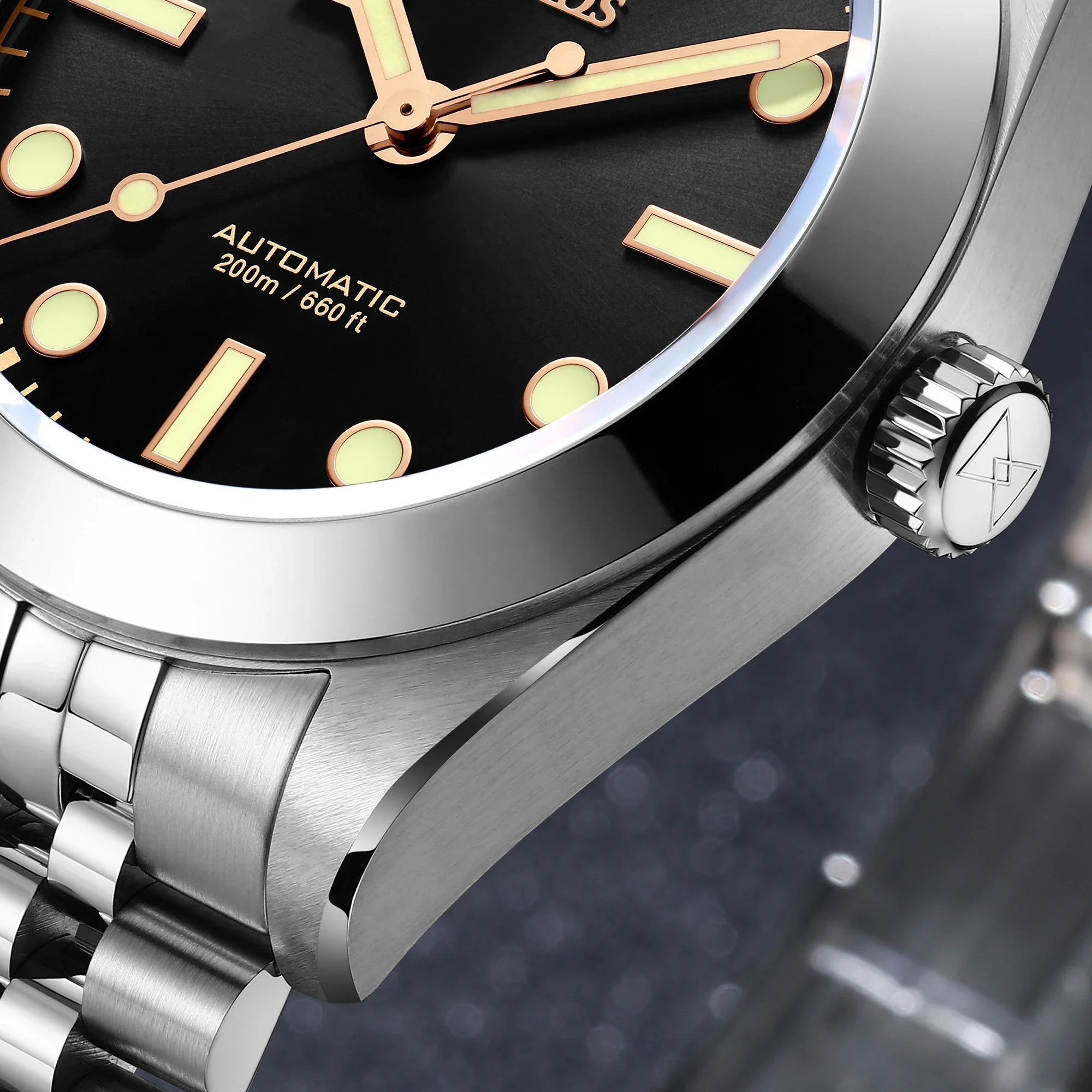 Часы Cronos BB39 автоматические механические часы с сапфировым стеклом и AR-покрытием