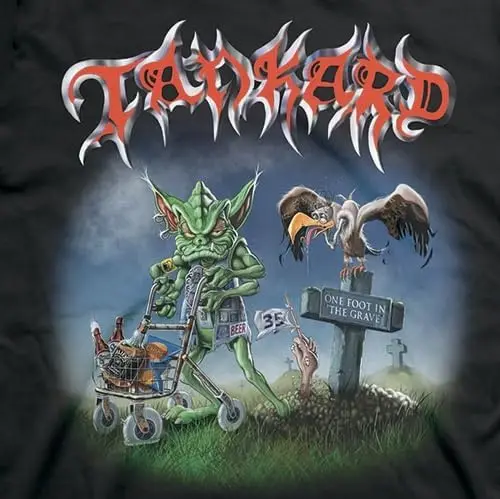 Футболка мужская Tankard Band Senile стильная тенниска с принтом спереди и сзади коротким