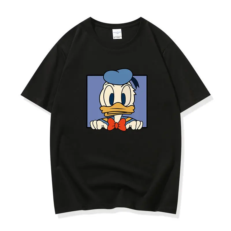 

Short Sleeve Disney Co Branded Donald Duck White T-shirt for Men and Women Spring and Summer 2022 New Loose Fitting Top T-shirt