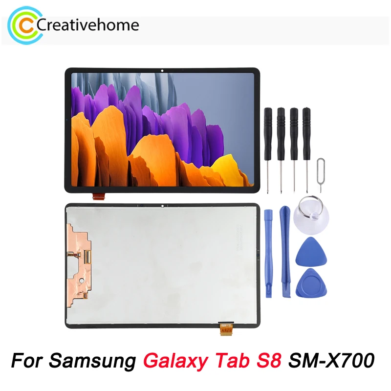 For Samsung Galaxy Tab S8 SM-X700 Original Tablet LCD Screen Display and Digitizer Full Assembly Replacement