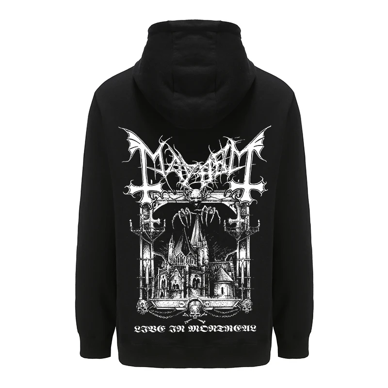 

Mayhem Rock Band Hoodie Sweatshirts Zipper Outerwear Heavy Metal Coat Hooded Streetwear Zip-up Hoody Tops