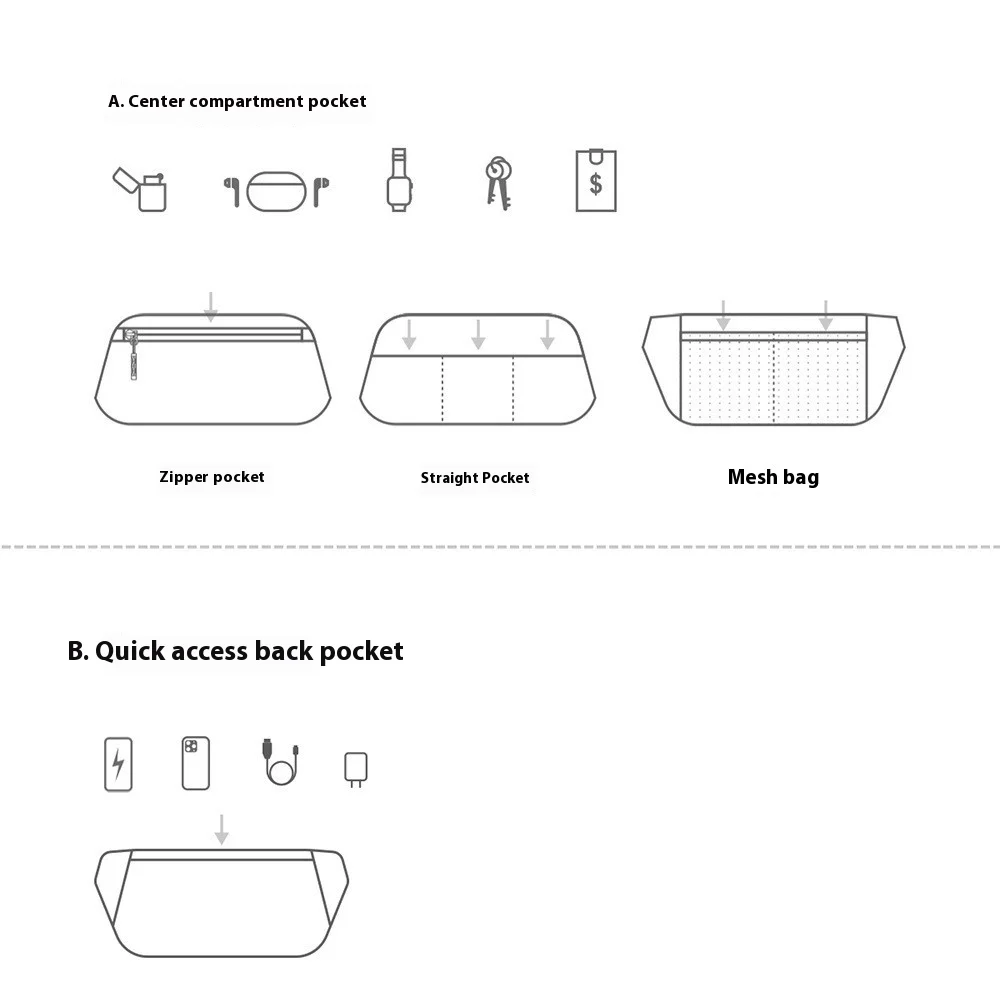 Сумка Kingsons Tech Sling Bag, простая, легкая, мужская, нагрудная, через плечо, водонепроницаемая, для коротких поездок, игровая сумка, подходит для iPad 7.9 дюймов (art.: 3920dbbec9fde) - 3920dbbec9fde