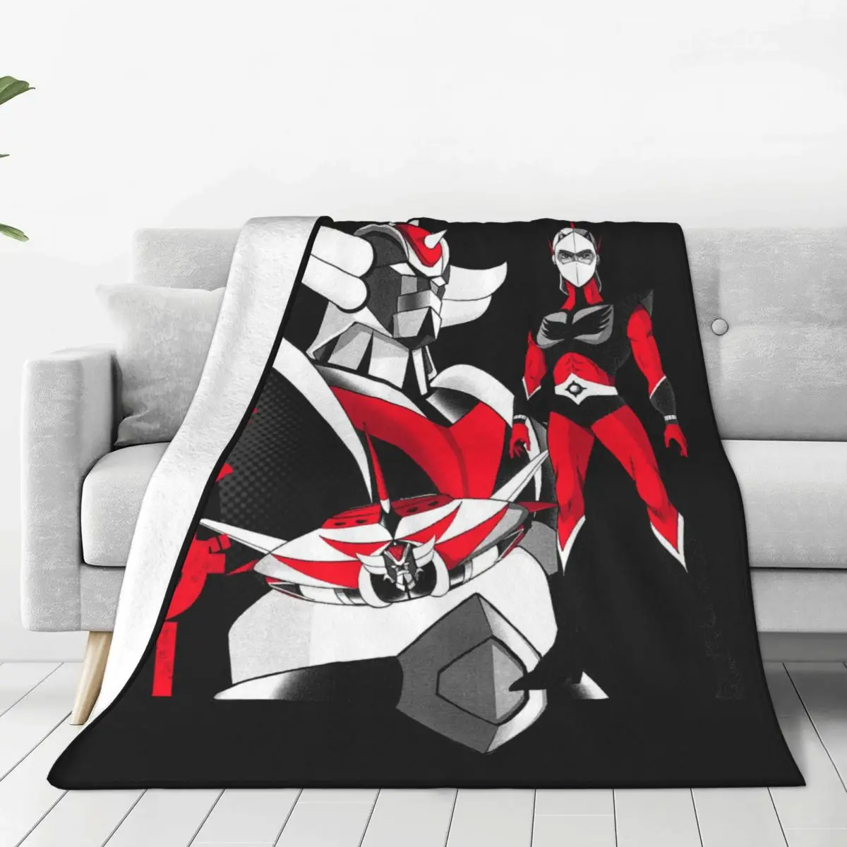 

Вязаные одеяла НЛО, робот-греназер, бархатные одеяла Goldorak Actarus Mazinger Z манга, простые одеяла для самолета, для путешествий, для спальни, одеяло