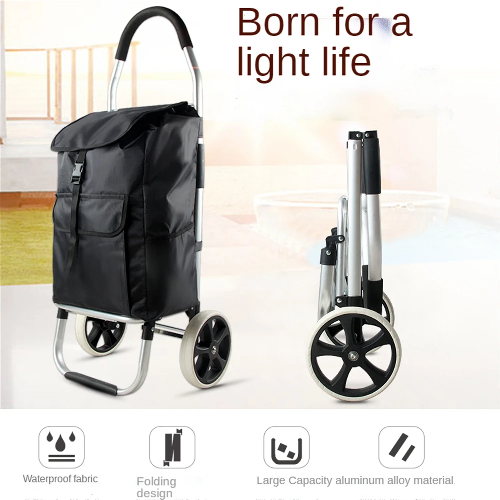 Бытовая продуктовая Тележка для покупок портативная складная тележка багажа