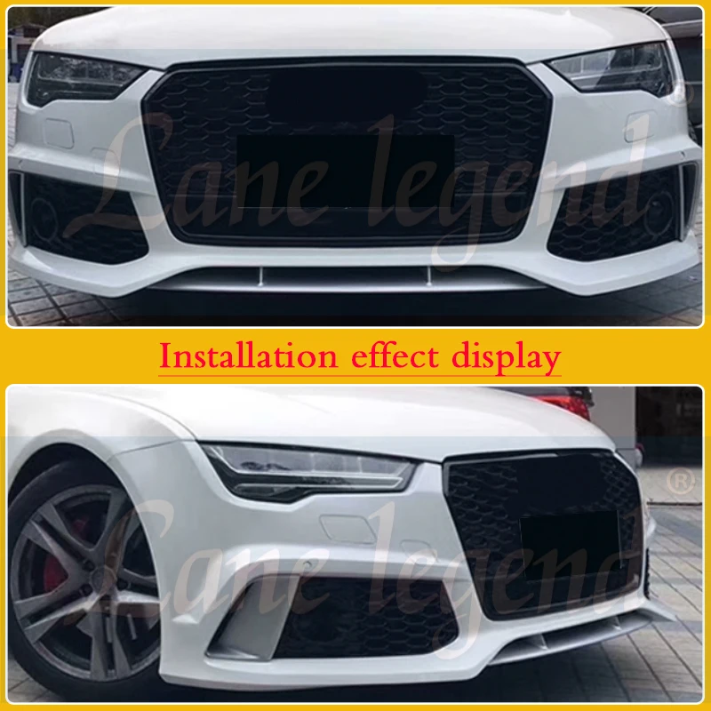 Фото Для Audi A7 RS7 2016 2017 2018, высококачественный автоматический передний бампер, нижний спойлер, нижний диффузор, автомобильный экстерн №3