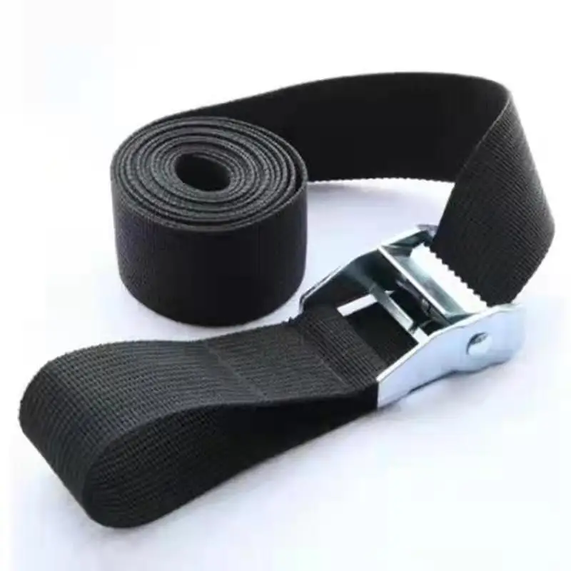 

5M*25mm Black Tie Down Strap Strong Ratchet Belt Luggage Bag Cargo Lashing With Metal Buckle