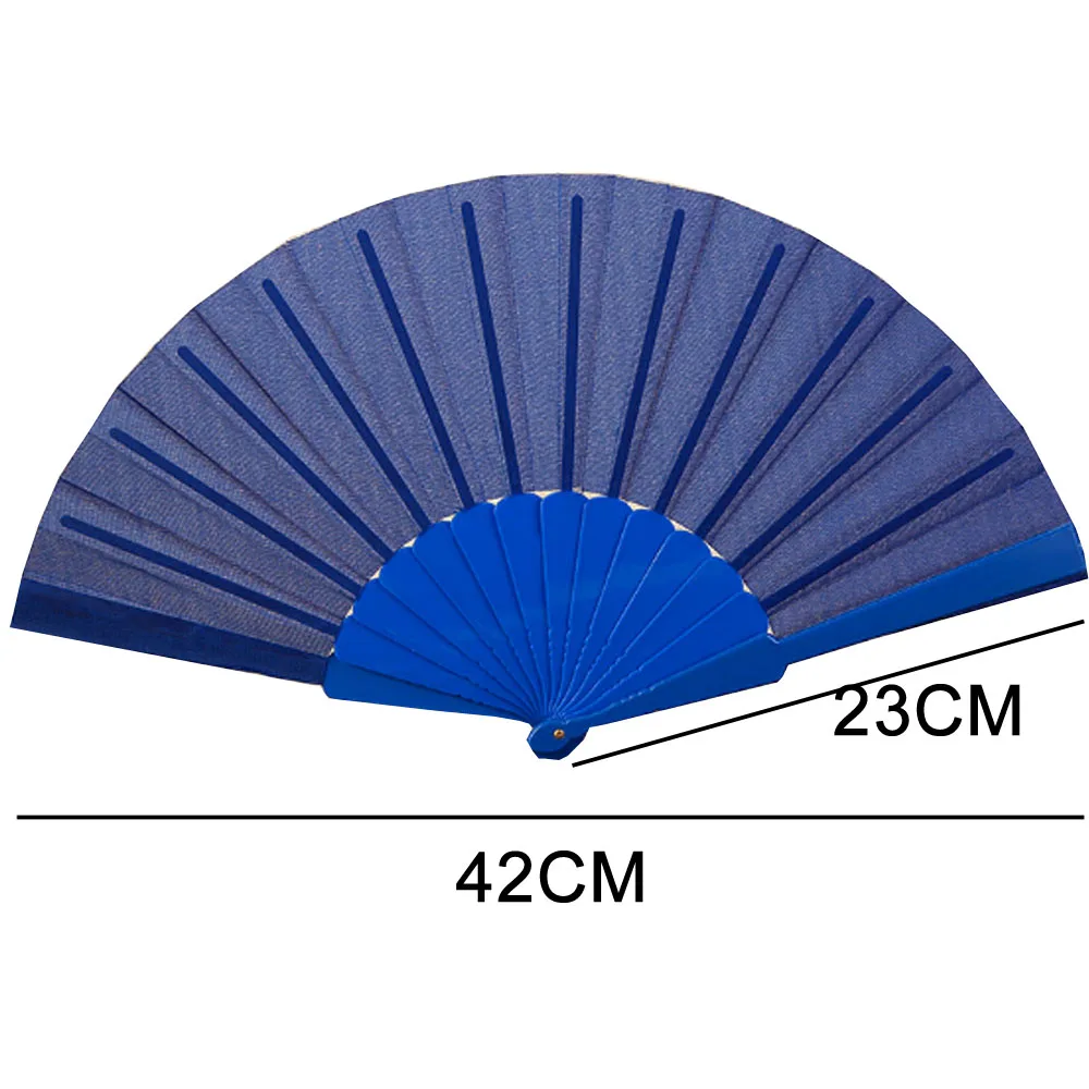 14 шт. однотонных ярких цветов пластиковые ребра без рисунка ручной складной