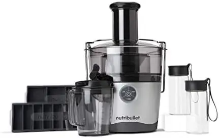 

Pro Centrifugal Juicer Machine for Fruit, Vegetables, and Food Prep, 27 Ounces/1.5 Liters, 1000 Watts, Silver, NBJ50200 Portable