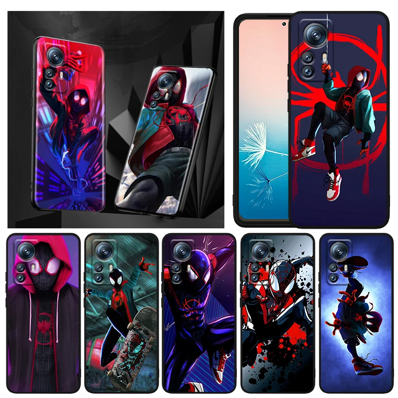 

Marvel Super Spiderman Phone Case For Xiaomi Mi 12T 12S 12X 12 11 11T 11i 10T 10 9 9T Pro Lite Ultra 5G Black Funda Cover