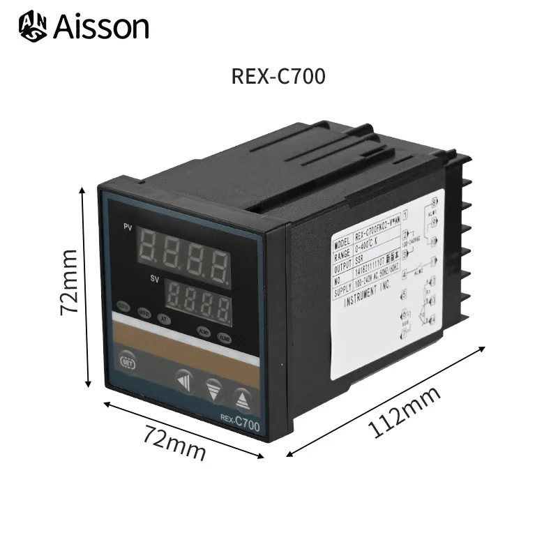 Фото REX-C100 C400 C700 C900 ПИД-регулятор температуры, термостат с цифровым дисплеем, релейный выход SSR, 100 В-240 В переменного тока K E J PT100 CU50 №5