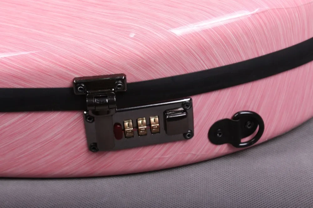 Стекловолоконная скрипка yinfente розового цвета 4/4 продолговатый Жесткий Чехол