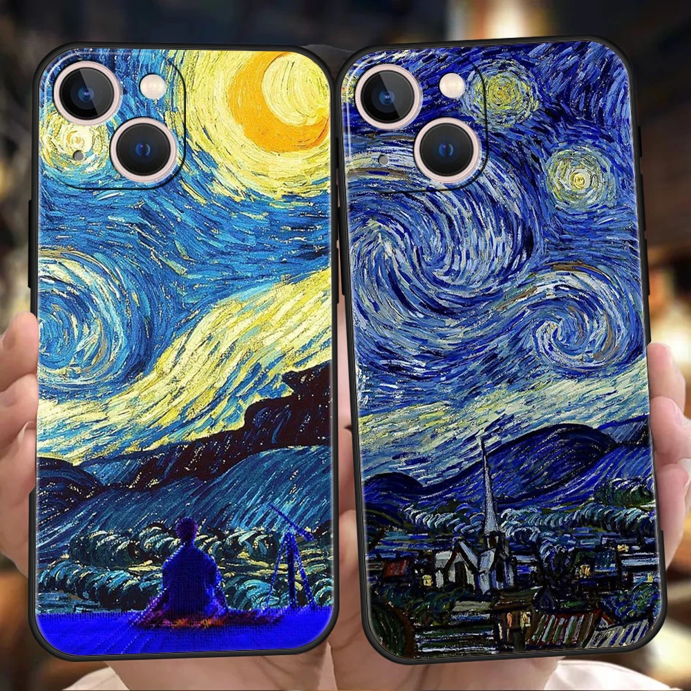 

Van Gogh Series Phone Case Cover for iPhone 14 13 12 11 Pro Max X XR XS Max 14 7 8 Plus Shockproof Silicone Soft Shell Funda Bag