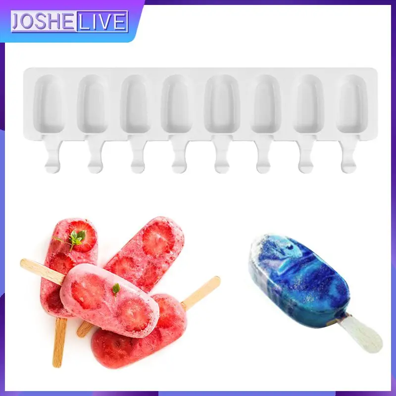 

1 Pcs Silicone Homemade Ice Cream Molds Ice Lolly Moulds Freezer Ice Cream Bar Molds With Popsicle Sticks Ice Cream Tools