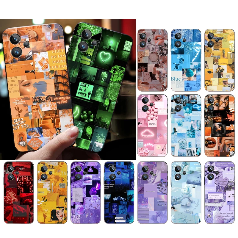 

Phone Case for OPPO Realme GT 2 Pro X2 Pro XT C25S 9 8 7 6 Pro 6i GT Master C3 C21 C21Y C11 X3 SuperZoom Blue Yellow Red Art