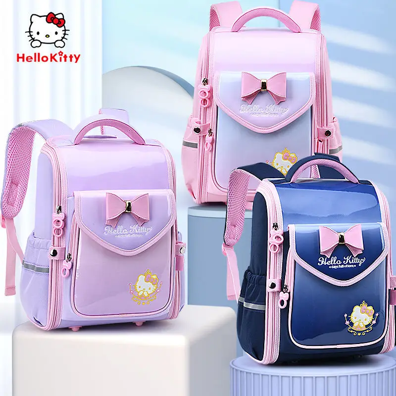 Hello Kitty Schoolbag Primary School Girls Grade 16 Girls Children's Spine Protection Burden Alleviation Backpack Lightweight