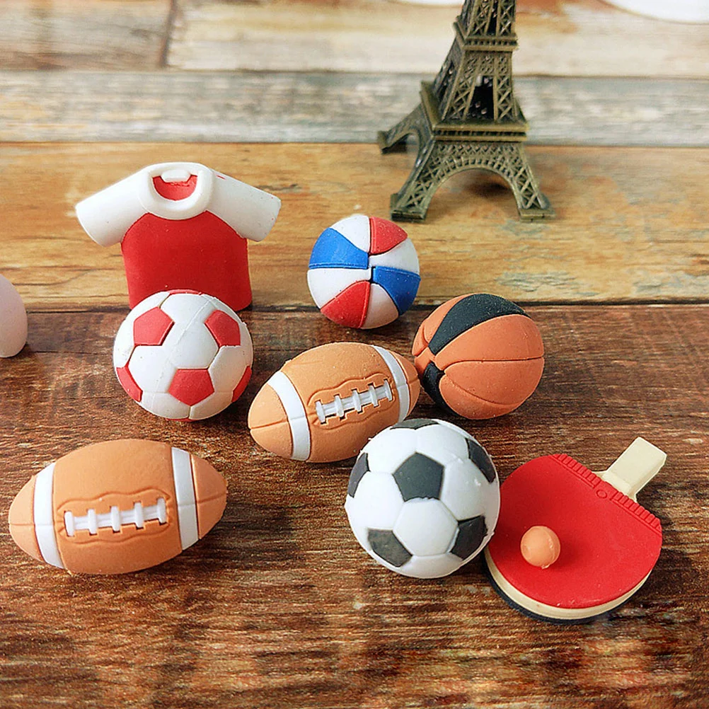 

50Pcs Erasers Bulk Funny Sports Erasers Kids Eraser for School Birthday Party