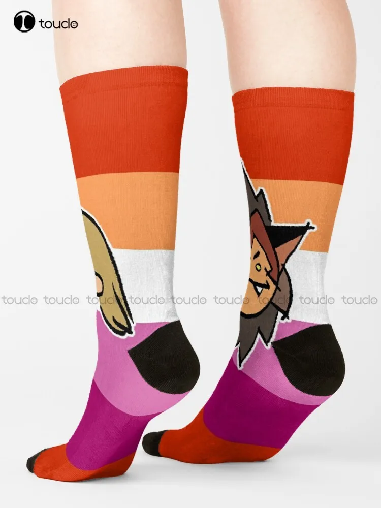 

Catradora Flag She Ra Esbian Lgbt Socks Funny Socks For Women Cartoon Street Skateboard Socks Unisex Adult Teen Youth Socks Sock