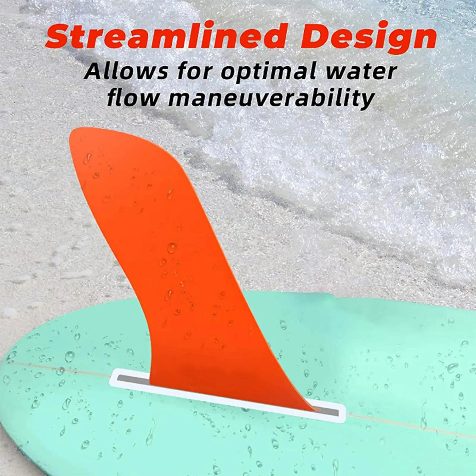 

9" Surfing Fin Quick Release Water Wave Fin Center Fin for Longboard Board Canoes Softboard Fin Surfboard Accessories