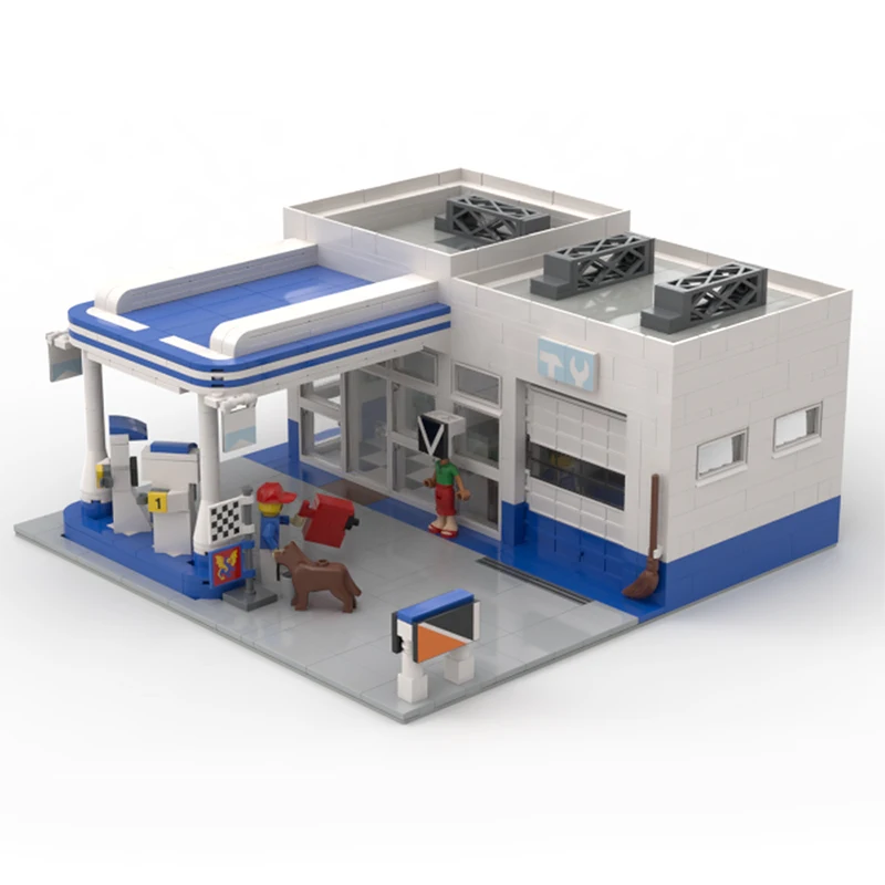 

NEW 1934PCS City Hot Selling Street View Moc Modular Mini shop &fuel stationDIY creative ideas Children Toy birthday Gift Blocks