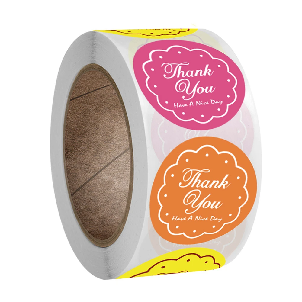 

Набор наклеек Tumoni "Спасибо за заказ", синие и розовые