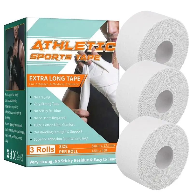

Elastic Sports Tape Cotton Elastic Kinesiology Therapeutic Athletic Tape 1.5inchx45ft Kinesiology Therapeutic Sports Tape