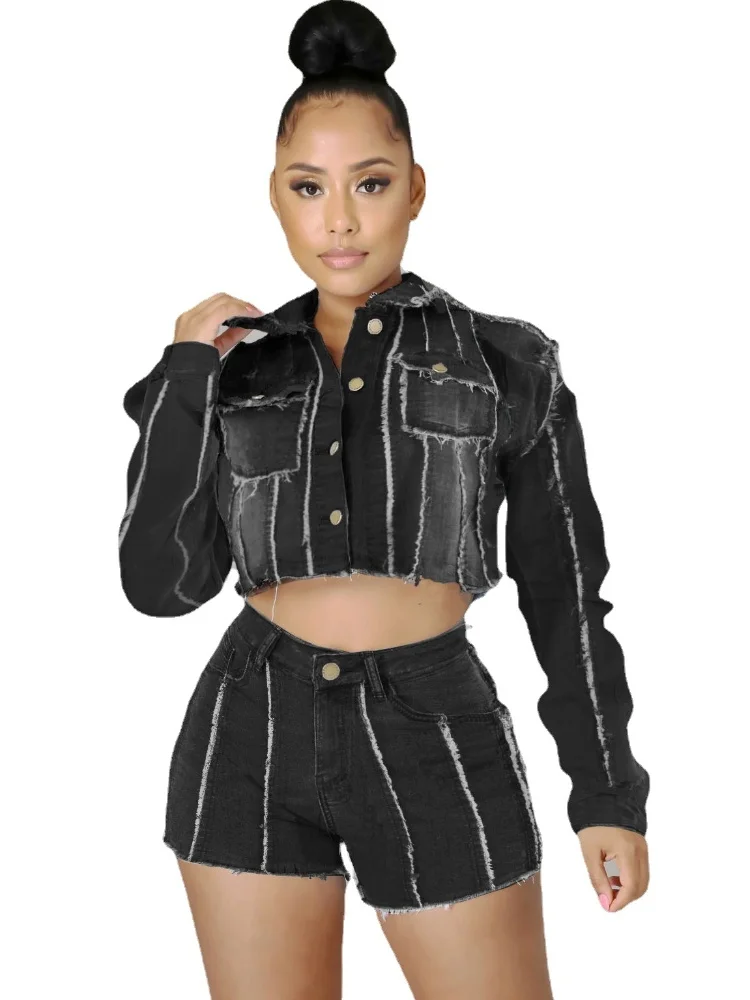 Женские джинсовые куртки новинка 2024 Повседневная приталенная ковбойская