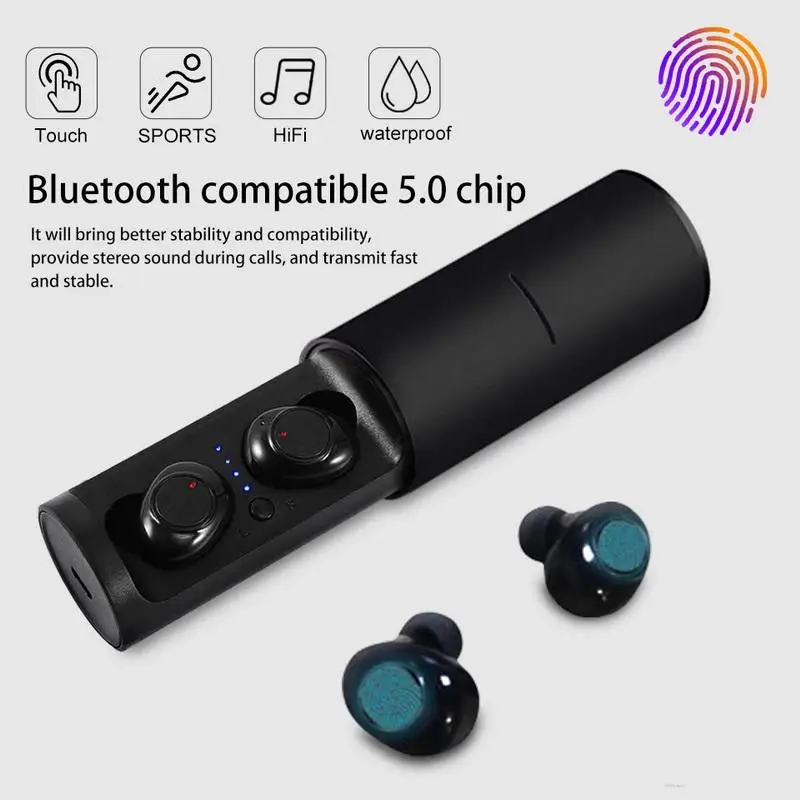 TWS-стереонаушники Y40 с поддержкой Bluetooth и зарядным футляром |