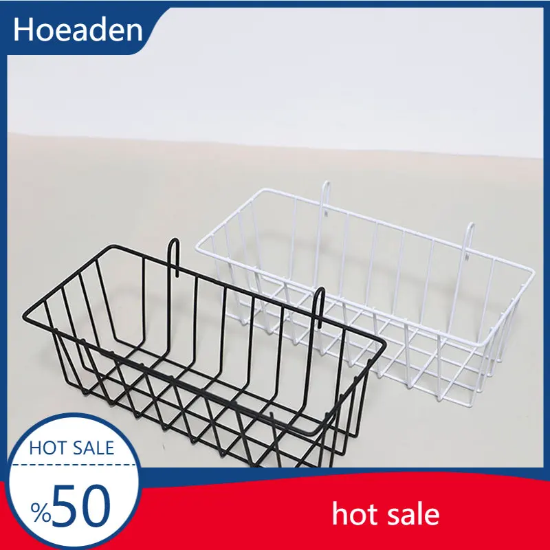 

Metal Decorative Storage Basket DIY Iron Grid Flower Pot Hanging Shelf Wall Art Mounted Frame Mesh Display Rack Home Decoration