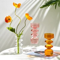 nordic style small vase glass transparent hydroponic ornaments living room flower arrangement dry flower hydroponic utensils