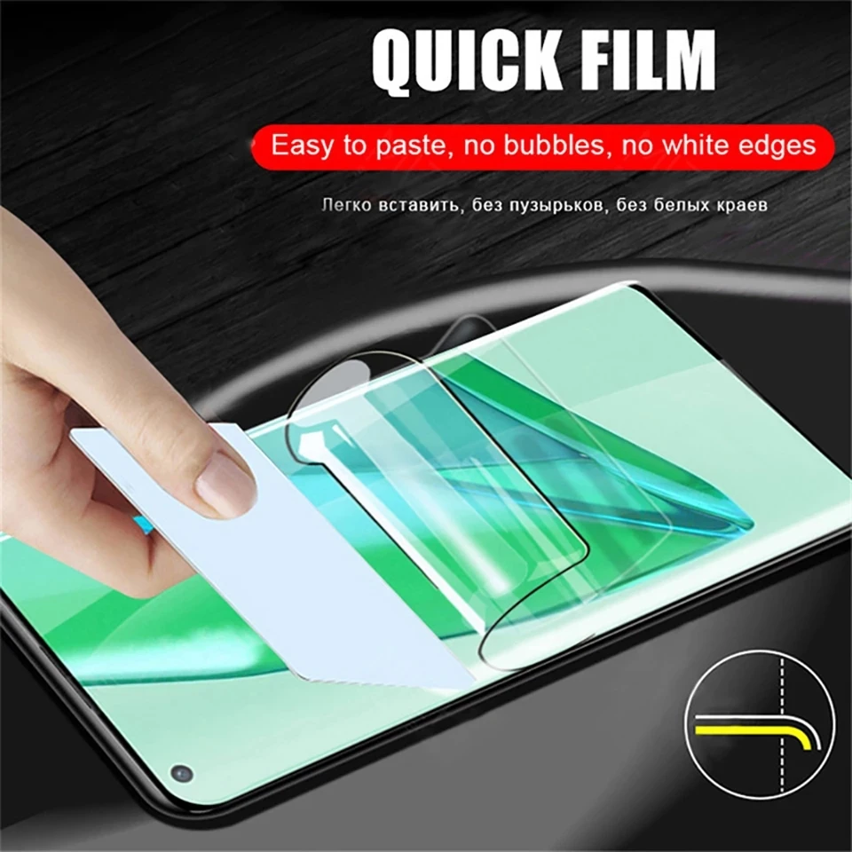 2pcs full cover soft hydrogel film for oneplus 10 9 8 pro nord 2 9r screen protector 8t 7t 7 pro 6t protective film not glass free global shipping
