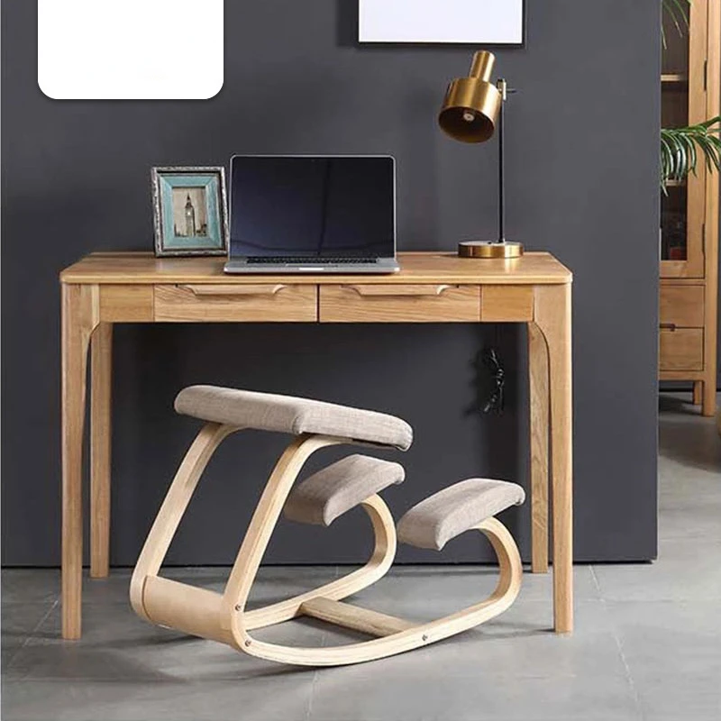 

2022 Memory Foam Ergonomic Kneeling Chair Comfortable Padded Office Desk Chairs Angled Rocking Stool and Balancing Seat