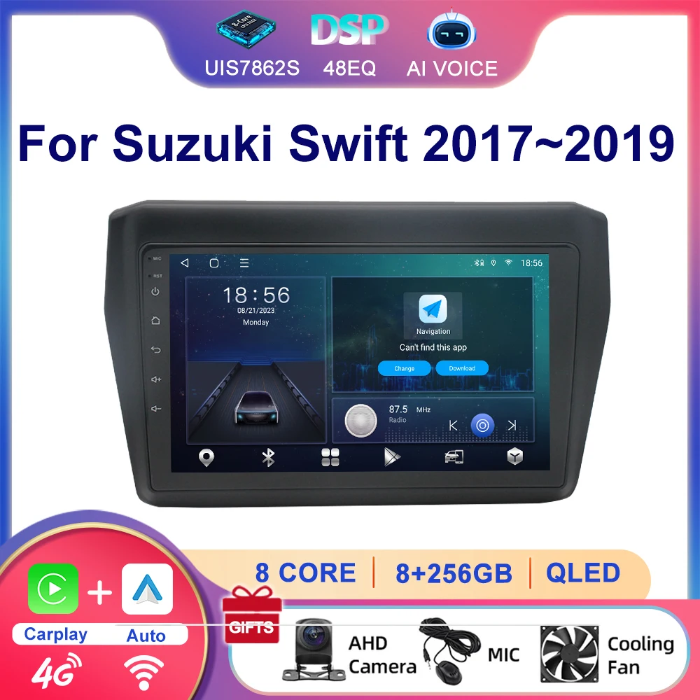 9-дюймовый сенсорный экран Bluetooth Carplay 2 Din авторадио 4G DSP Android мультимедийный