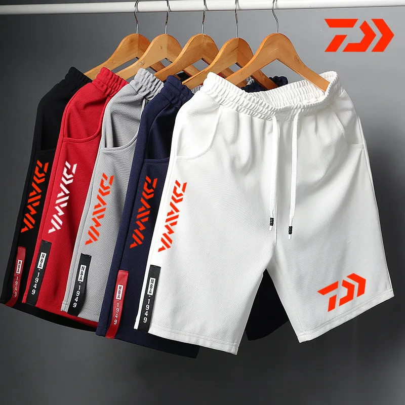 

Daiwa Breathable Fishing Shorts for Men Multi-pocket Quick Dry Fishing Clothes Long Shorts Fishing Pants Elastic Waist Summer