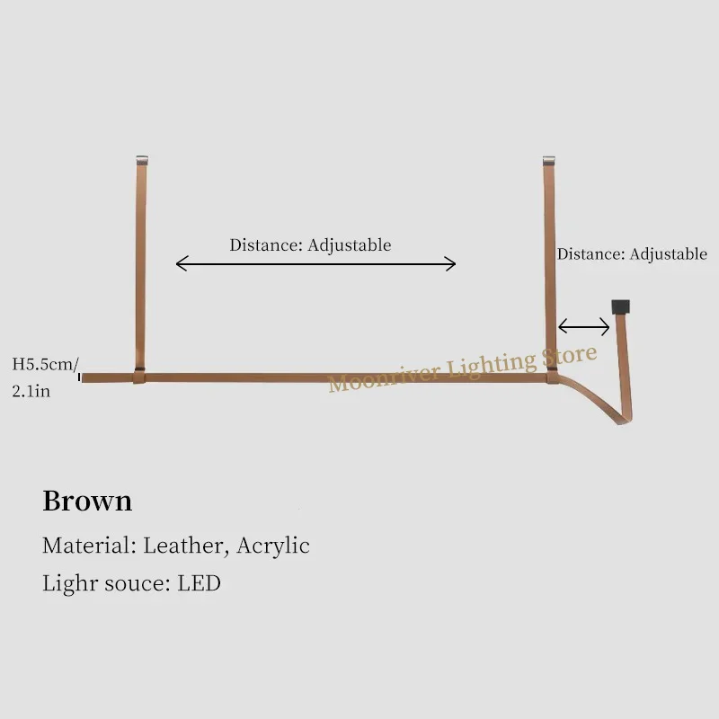 

Winfordo подвесной светильник с кожаным ремешком