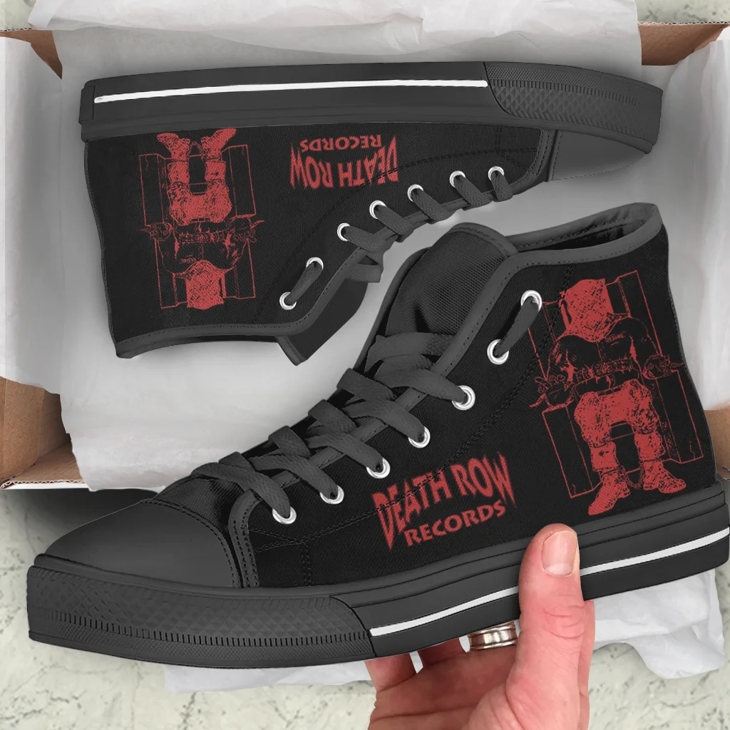 

Death Row Records Man Woman High Quality High Help Canvas Shoes Lightweight Casual Board Shoes Hot Fashion Sneakers Canvas Shoes