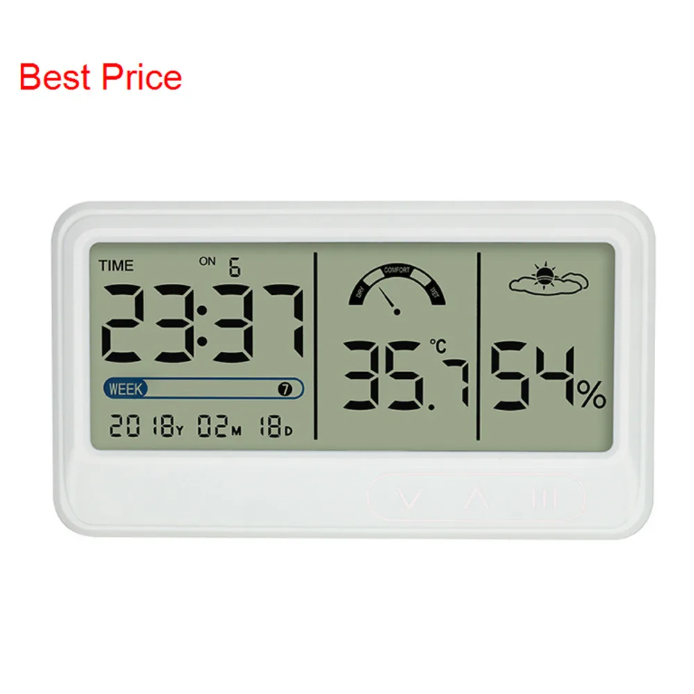 

Термометр и гигрометр с подсветкой, устройство для определения влажности и сухости воздуха в помещении, 50 шт., с дисплеем