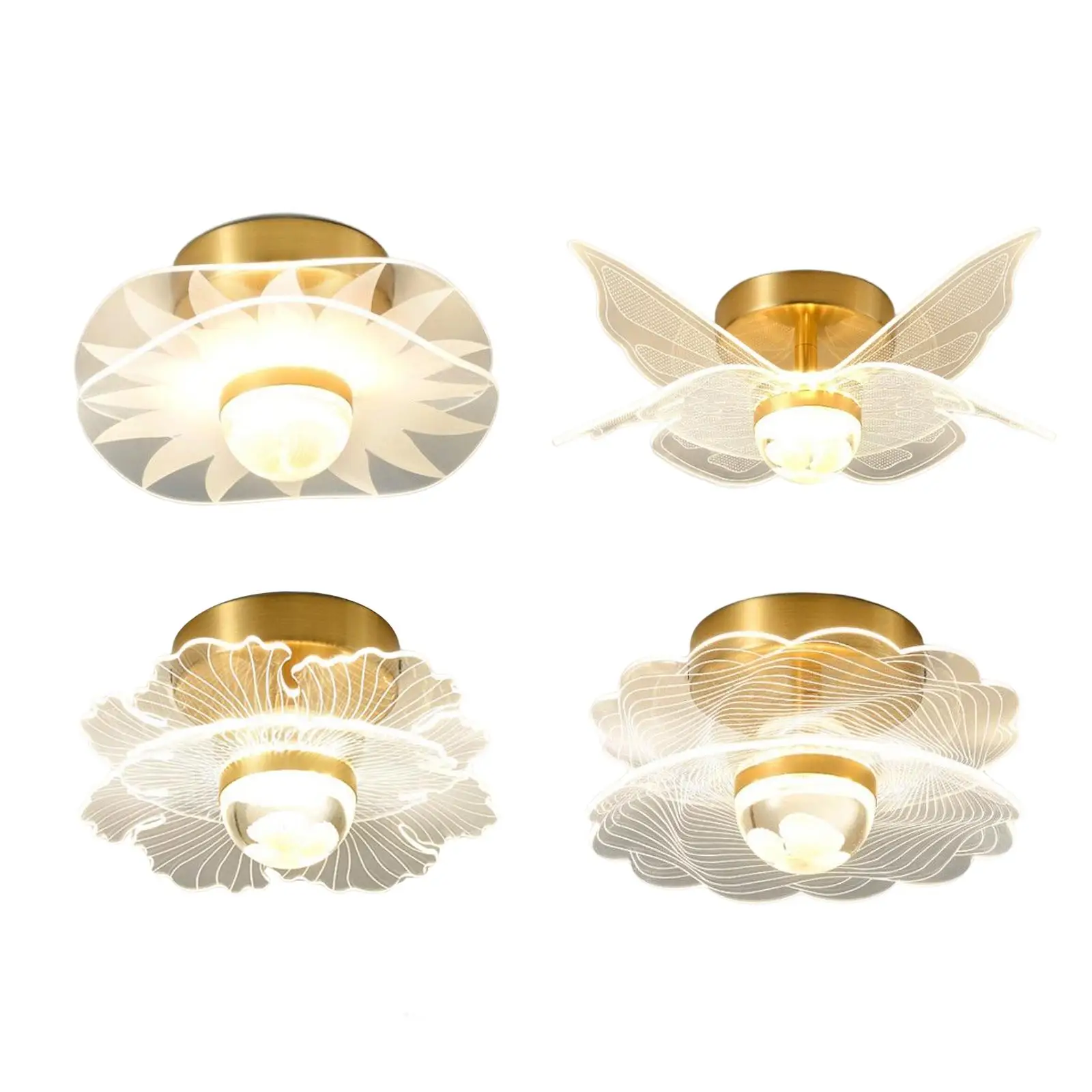 

Acrylic LED Ceiling Light Chandelier Lighting Fixture Ceiling Lamp for Forhallway Utility Laundry Living Room Bathroom Stairwell