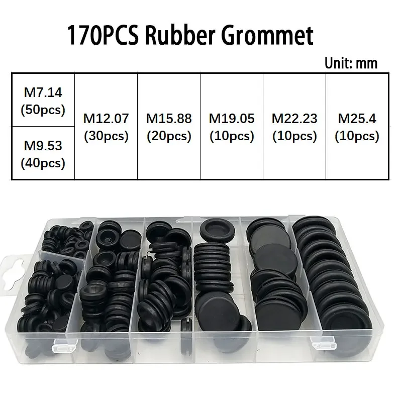 

Набор резиновых уплотнителей Rubber Grommet Assortment 170 шт.