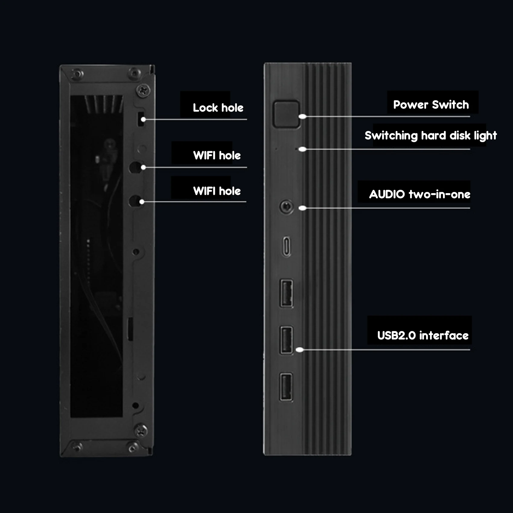 TX06 настольный мини-корпус ITX мини-игровой компьютерный корпус HTPC для