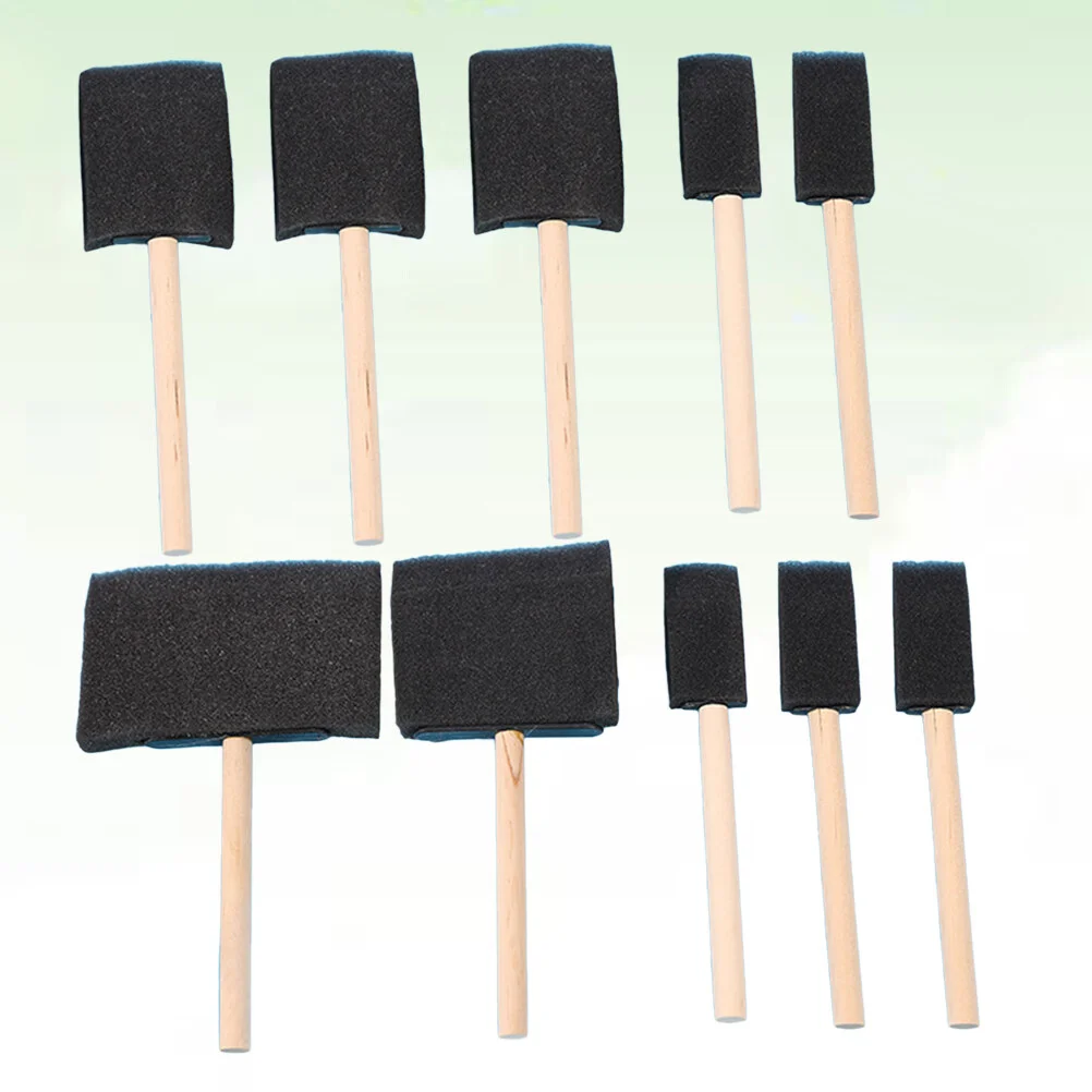

10 Pcs Die Mini Furniture Sponge Brush Stains Craft Supplies Wooden Child