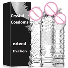 Мягкие прозрачные презервативы из ТПЭ для увеличения пениса для мужчин, удлинители для пениса для взрослых, интимные товары, многоразовые презервативы