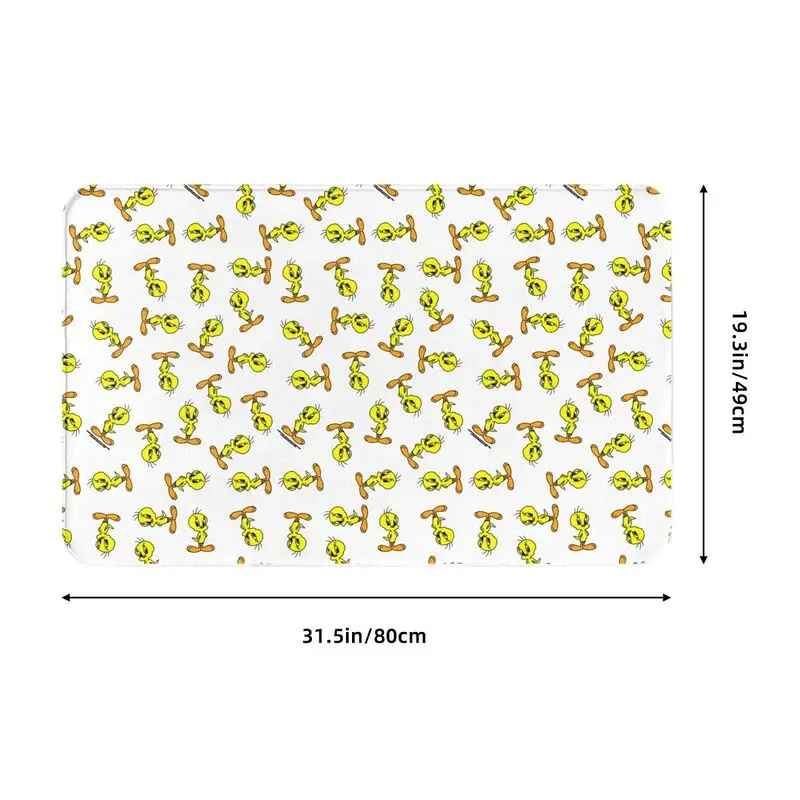 Пользовательские желтые птицы с героями мультфильмов коврик для входной двери