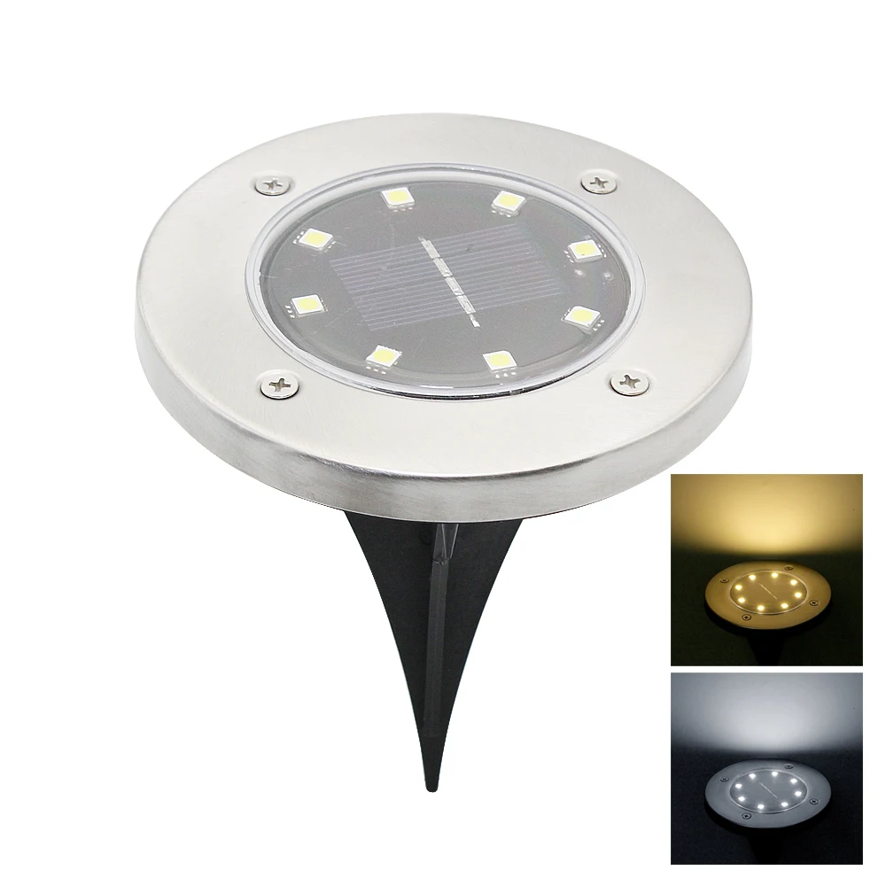 

8 светодиодный солнечный Мощность газон огни Открытый сад подземный светильник Водонепроницаемый пейзаж похоронены дворик дорога, тропа о...