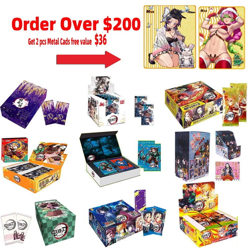 

Japanese Anime Demon Slayer Collections Rare Card Box Kimetsu No Yaiba Games Hobby Collectibles Card Battle For Child Toys Gifts