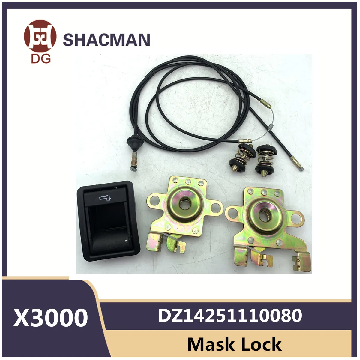 

Замок для маски DZ14251110080 для SHACMNA Shaanxi X3000, замок для передней маски в сборе, блокировка панели, ручка, оригинальные аксессуары для грузовиков