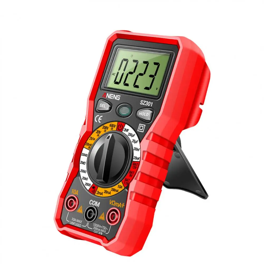 

Multimeter 1 Set Durable Backlight Drop-proof Auto Electrical Capacitance Meter for Workshop