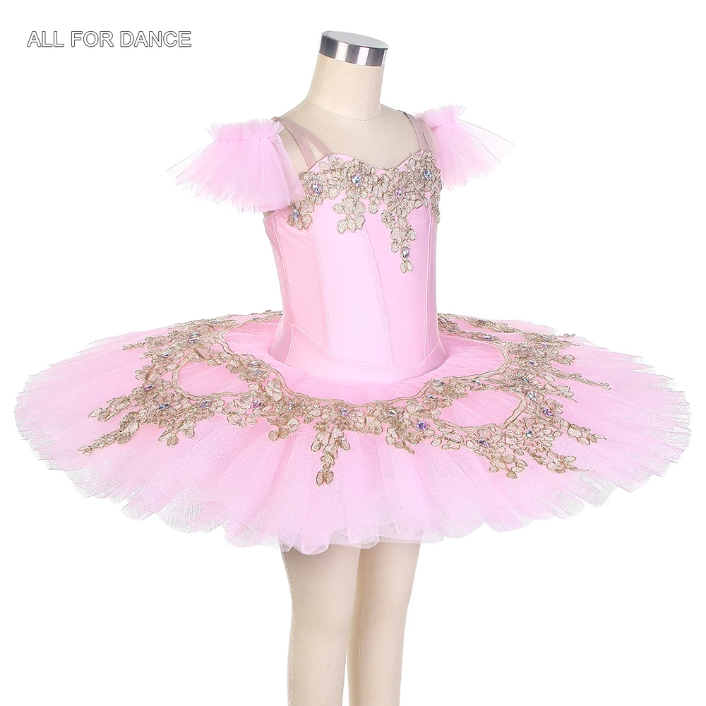 Персиковый розовый предпрофессиональный балетный танцевальный костюм-пачка BLL126